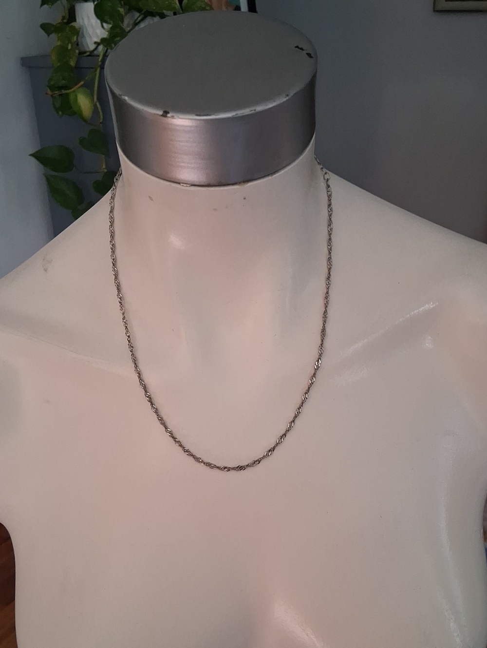 Sterling Silver Twisted Rope Chain Necklace - Sleek Everyday Women’s Jewelry